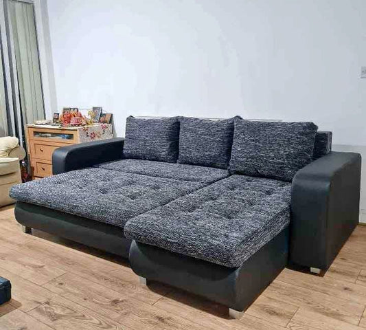 BERLIN UNIVERSAL CORNER GREY SOFA BED