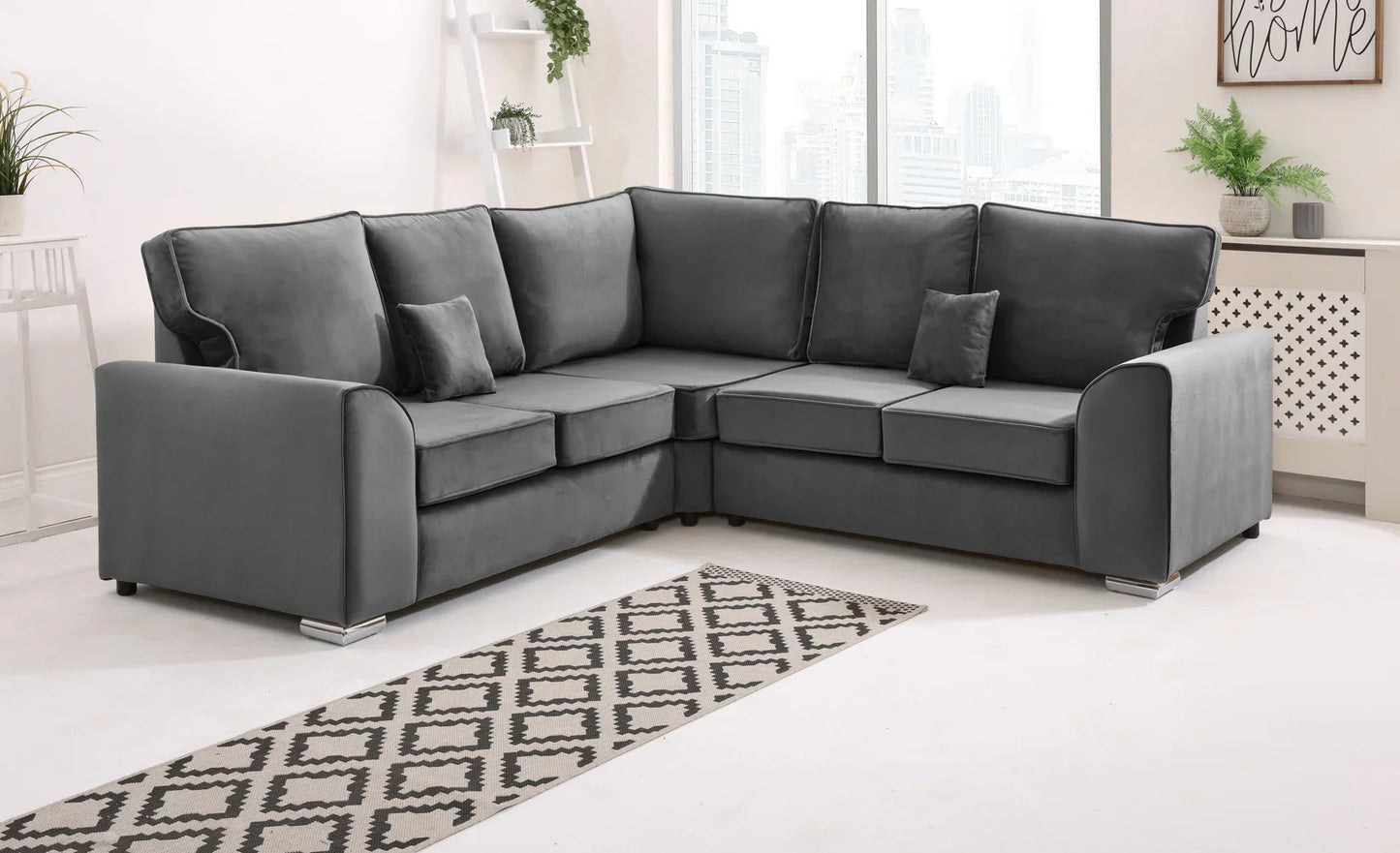 Plush Velvet Dylan Sofa Collection – 3-Seater, 2-Seater, 4-Seater, L-Shaped, Corner, & More (Easy to clean)