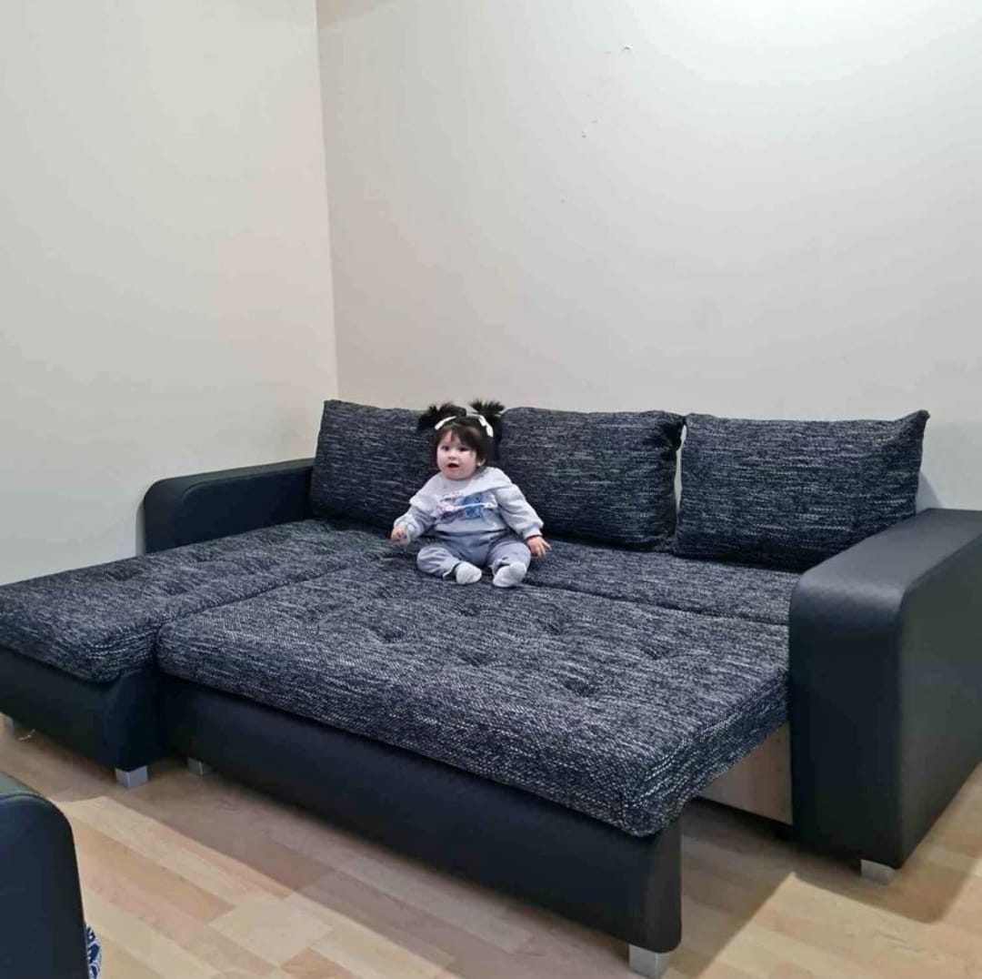 BERLIN UNIVERSAL CORNER GREY SOFA BED