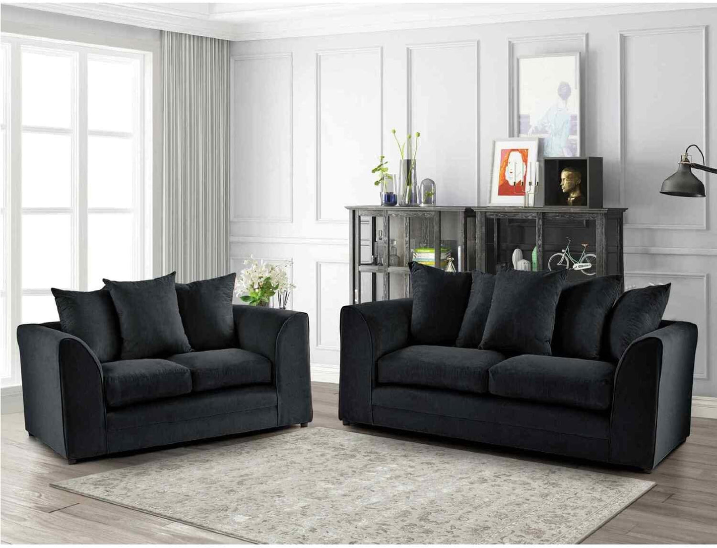 Plush Velvet Dylan Sofa Collection – 3-Seater, 2-Seater, 4-Seater, L-Shaped, Corner, & More (Easy to clean)